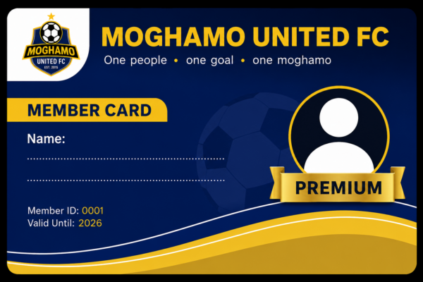 premium MOGHAMO UNITED MEMBER CARD - PREMIUM