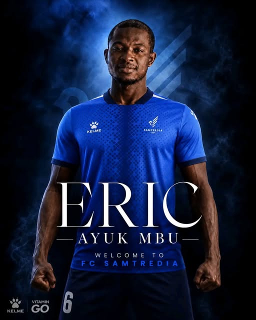 Cameroonian winger Eric Ayuk Mbu has officially signed a permanent contract with Georgian second-division club FC Samtredia.