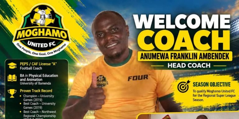 Moghamo United FC appoints Franklin Ambendek as Head Coach.