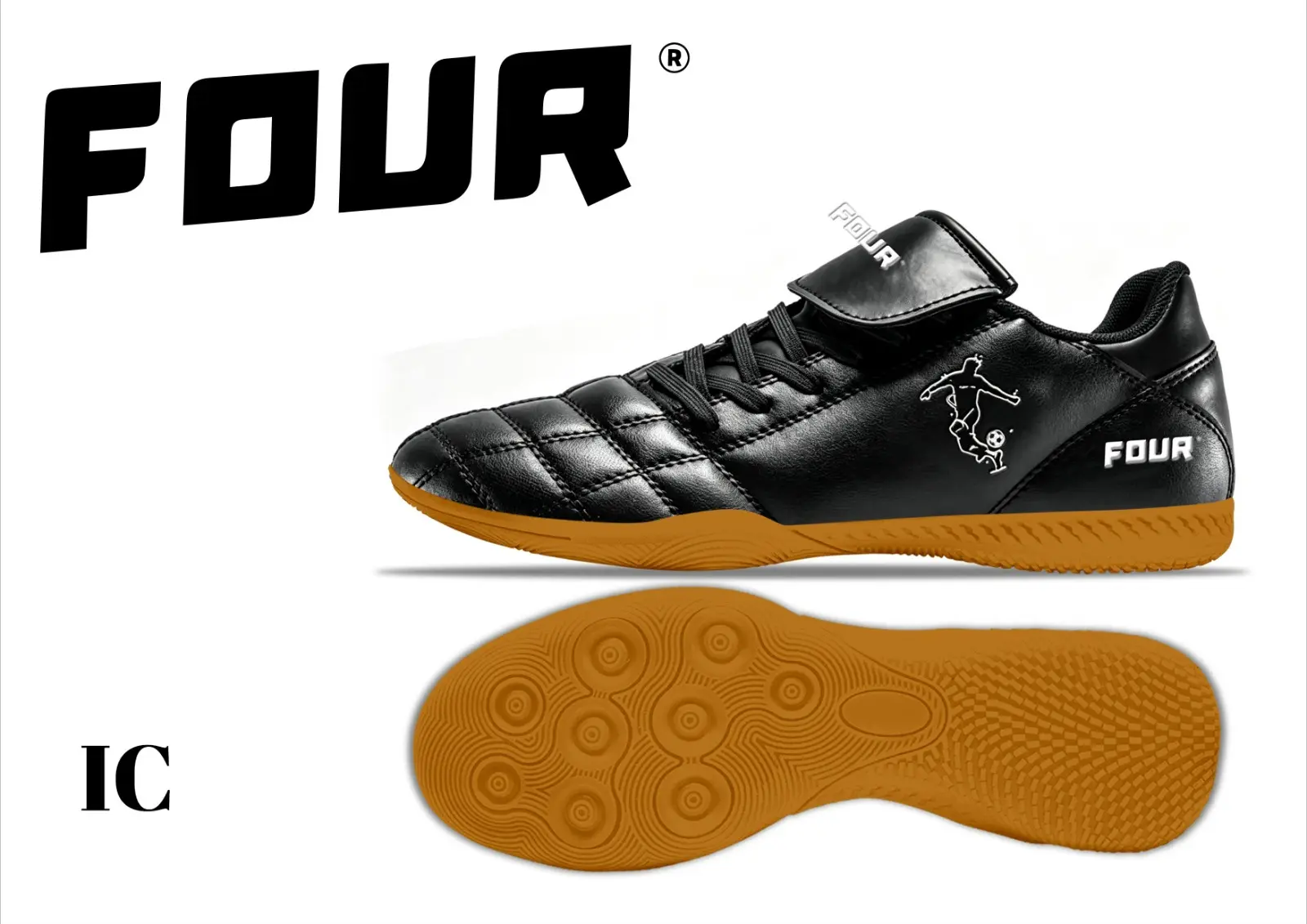 boot-black-ic Indoor Shoes — Black