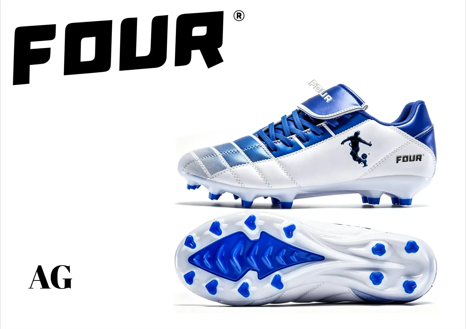boot-blue-ag FOUR AG Football Boots — Blue / White