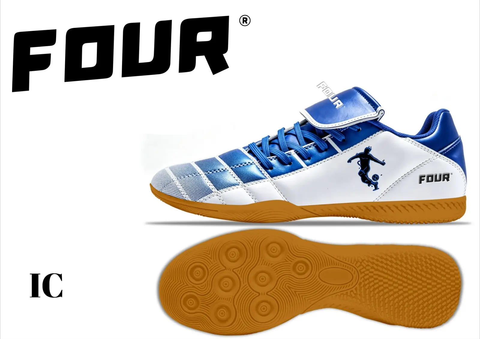boot-blue-ic FOUR IC Indoor Shoes — Blue / White