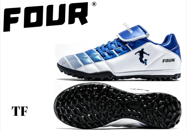 boot-blue-tf FOUR TF Turf Shoes — Blue / White