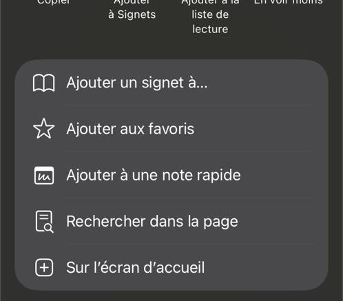 Select Add to Home Screen